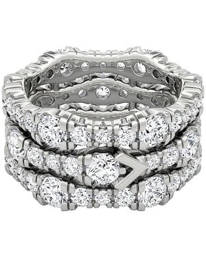 Vrai 3 Row Pave Ring - White