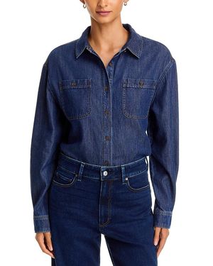 PAIGE Arden Relaxed Denim Shirt - Blue