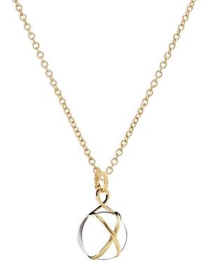 L. Klein 18K Prisma Crystal Quartz 14Mm Pendant Classic Chain Necklace, 16-18 - Metallic