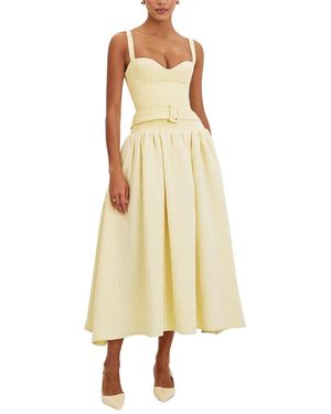 Miss Circle Tiana Sweetheart Belted Midi Dress - Natural