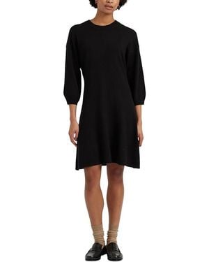 Chinti & Parker Wool-Cashmere Wide-Sleeve Dress - Black