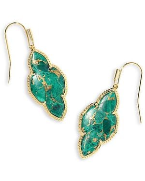 Kendra Scott Abbie Malachite Drop Earrings - Green