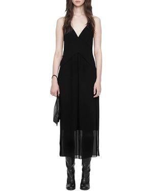AllSaints Fawn Pleated Midi Dress - Black