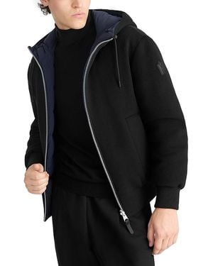 Mackage Niko Reversible Hooded Wool Jacket - Black