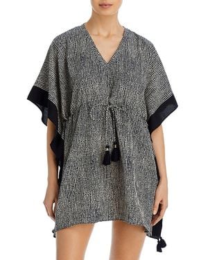 Echo Printed Dress Swim Cover-Up - Gray