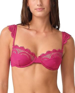 PQ Swim Gia Lace Underwire Bikini Top - Red