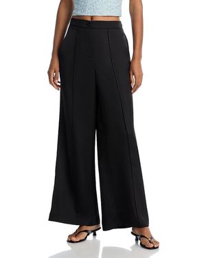 Aqua Elastic Waist Pants - Black