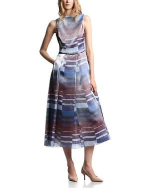 Emporio Armani Geometric Print Midi Dress - Blue
