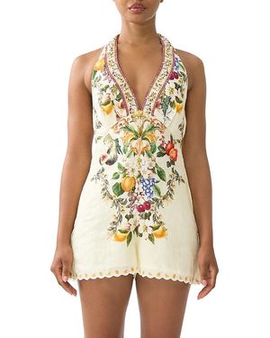 CAMILLA Halter Romper - White