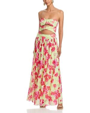 AFRM Khalid Double Buckle Maxi Dress - Red