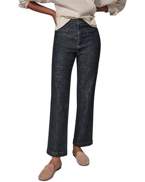 Donna Karan Weekend The Ren Cotton Stretch High Rise Straight Pants - Blue
