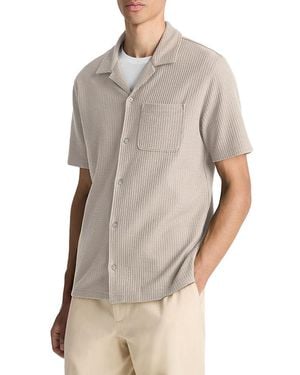 Vince Regular Fit Seersucker Cuban Shirt - White