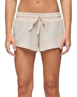 Edikted Baila Waffle Shorts - Gray