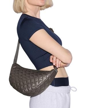 MZ Wallace Metro Small Quilted Smile Bag - Gray