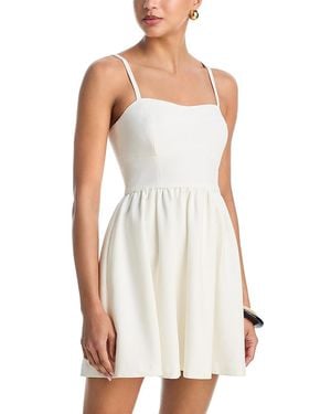 French Connection Whisper Multi Seam Strappy Mini Dress - White