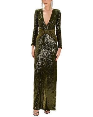 PATBO Bossa Sequined Gown - Green