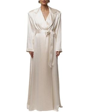 JLUXLABEL Satin Embrace Maxi Dress - Natural