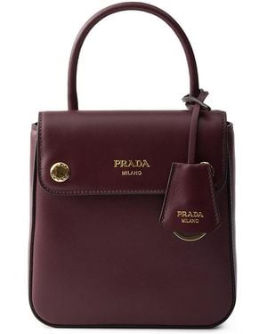 Prada Carry Mini Leather Handbag - Purple