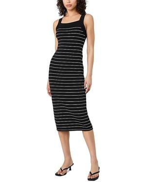 French Connection Bodycon Cross Back Midi Dress - Black