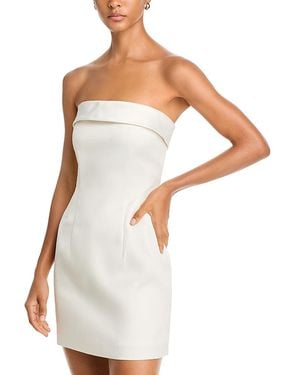 French Connection Strapless Satin Dress - White
