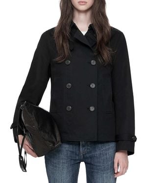 AllSaints Tilda Cotton Peacoat - Black