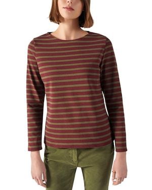 Saint James Meridame Ii Breton Cotton Long Sleeve Tee - Red