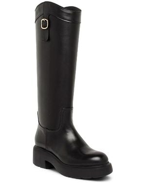 Santoni Leather Easy Boot - Black