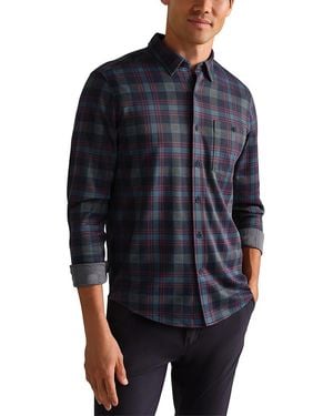 Rhone Hardy Flannel Relaxed Fit Shirt - Blue