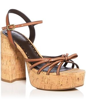 Aqua Geler Platform Sandals - Metallic