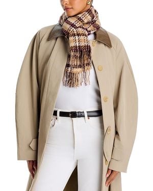 Amicale Tweed Plaid Cashmere Scarf - Natural