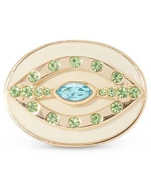 Ramy Brook Saruti Crystal Evil Eye Cocktail Ring - White