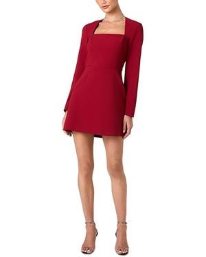 French Connection Whisper Square Neck Mini Dress - Red