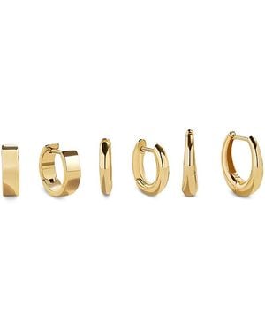 BaubleBar Maris Hoop Earrings, Set Of 3 - Metallic