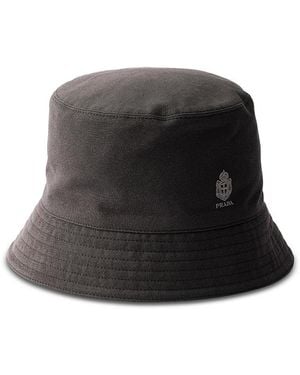 Prada Old Gabardine Bucket Hat - Black