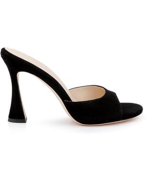 L'Agence Avery Slide High Heel Sandals - Black