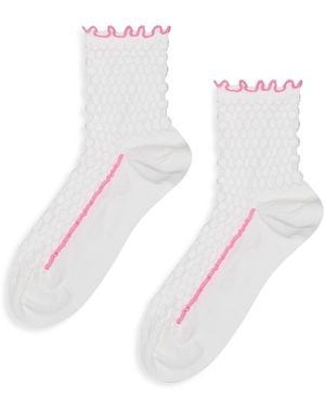 Happy Socks Structure Slinky 1/4 Crew - White
