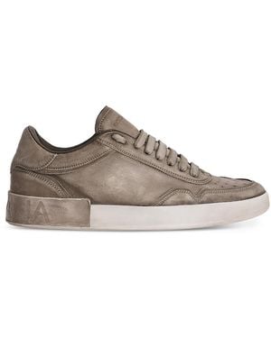 Dolce & Gabbana Distressed Portofino Low Top Trainers - Brown