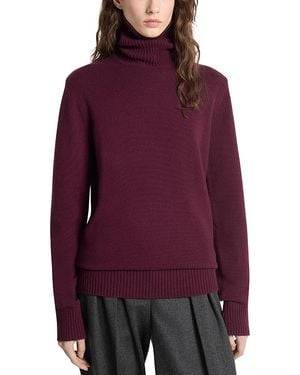 Michael Kors Joan Turtleneck Cashmere Long Sleeve Sweater - Purple
