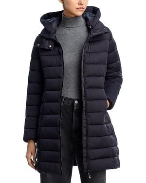 Save The Duck Enis Quilted Hooded Coat - Blue