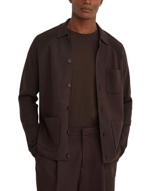 Reiss Fitzwilliam Button Front Cardigan - Brown