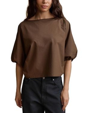 Jenni Kayne Float Cotton Dolman Sleeve Top - Brown