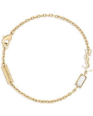 Saint Laurent Cassandre Charm Bracelet - Metallic