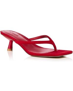 Aqua Ebony Thong Sandals - Red