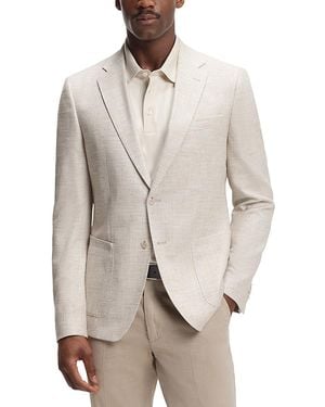 BOSS Hutson Textured Solid Sport Coat - Natural