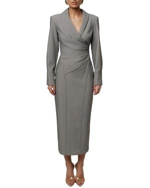 JLUXLABEL Manifest Blazer Midi Dress - Gray