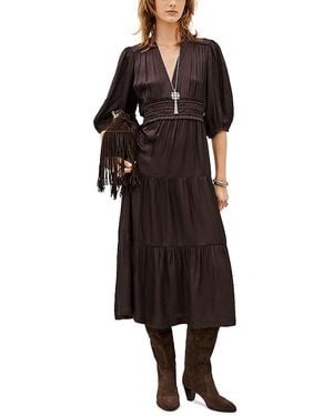Ba&sh Cleli Tiered Midi Dress - Black