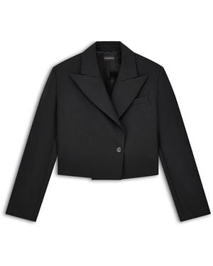 Emporio Armani Cropped Tailored Balzer - Black