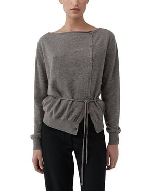 St. Agni Cashmere Asymmetric Cardigan - Gray