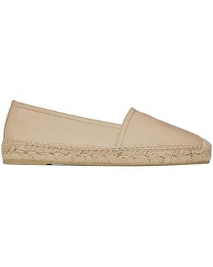 Saint Laurent Monogram Flat Espadrilles - Natural