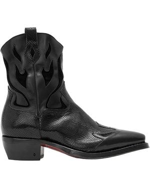 John Varvatos Walker Leather Rodeo Boots - Black